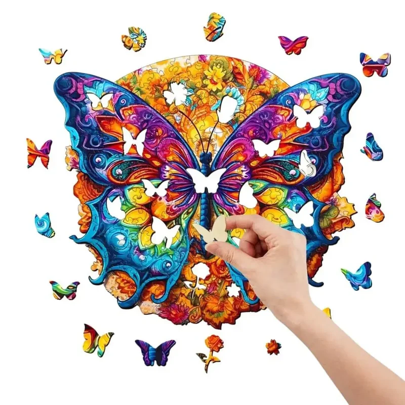 Puzzle Papillon en Bois Artistique
