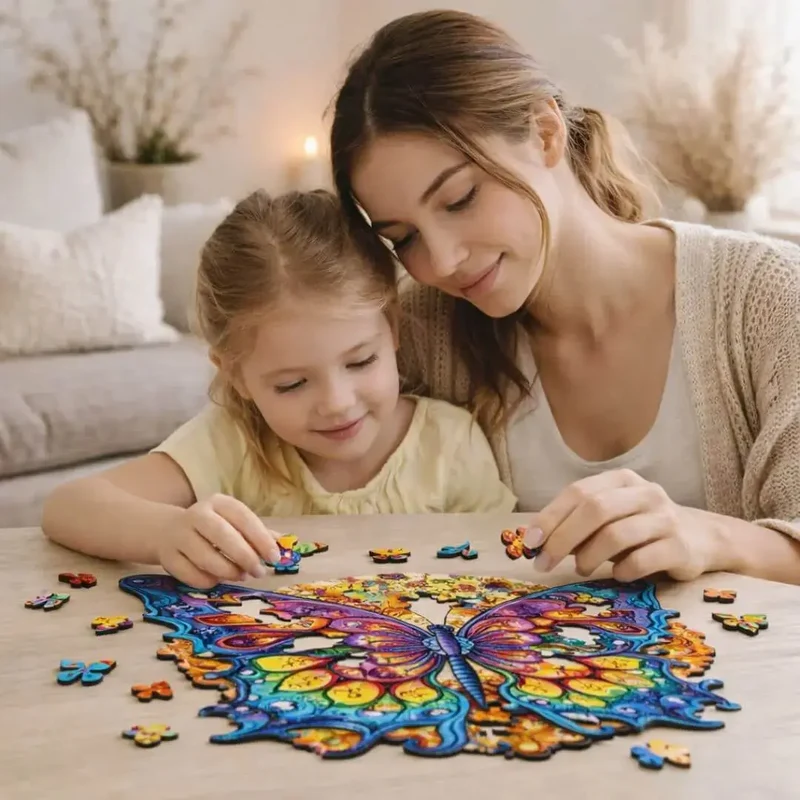 Puzzle Papillon en Bois Artistique