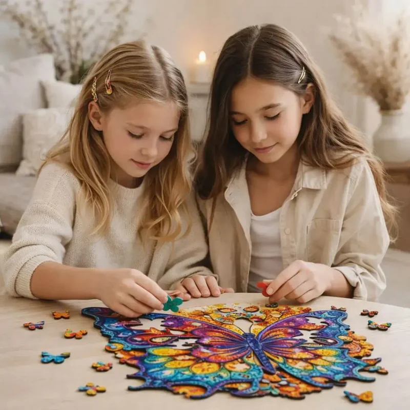 Puzzle Papillon en Bois Artistique