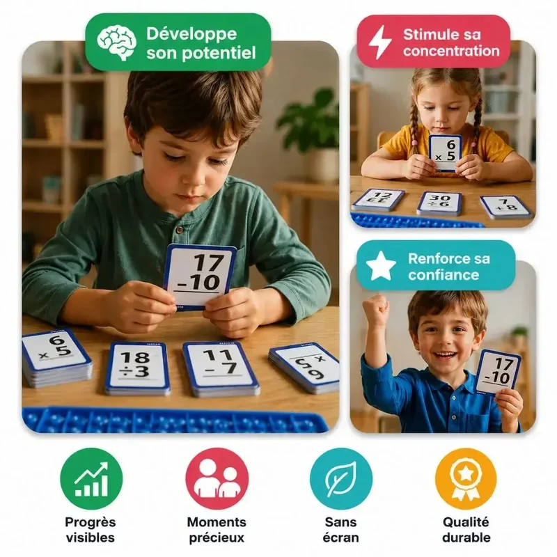 Cartes Flash Maths Enfant – Tables de Multiplication et Calcul