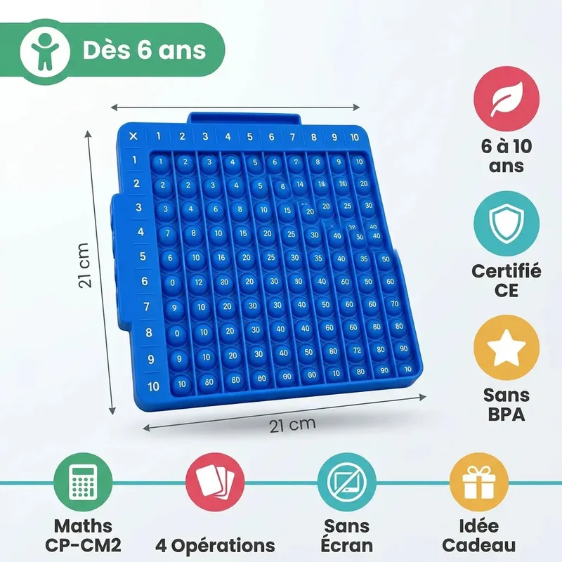 Cartes Flash Maths Enfant – Tables de Multiplication et Calcul
