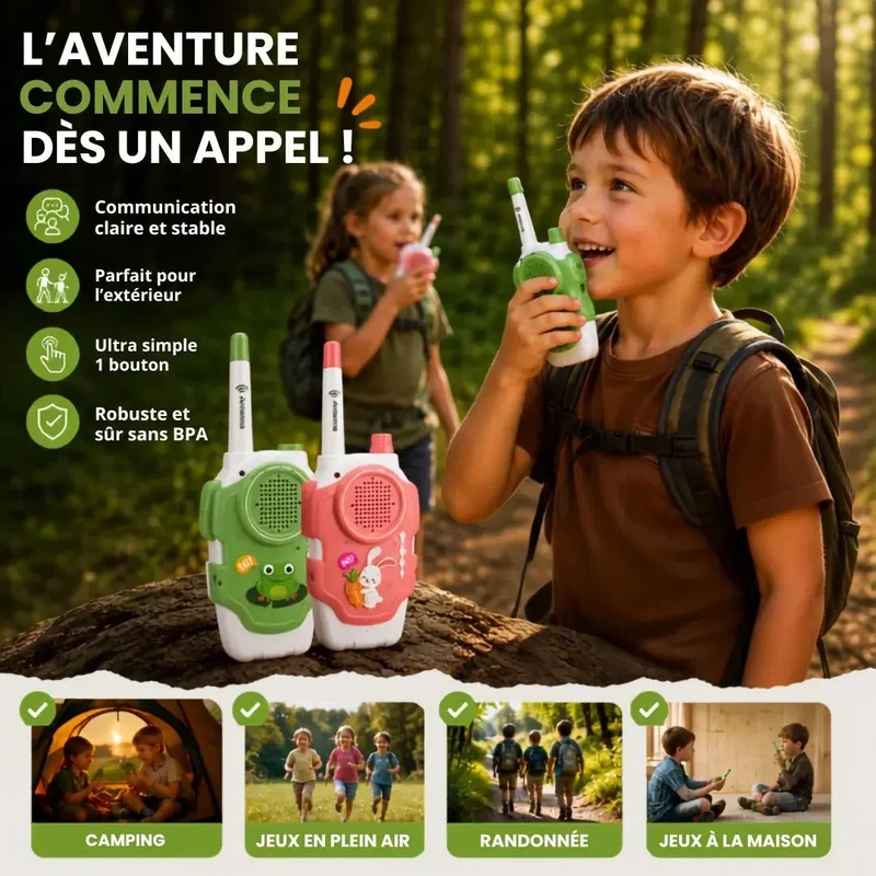Talkie Walkie Enfant – Communication Longue Portée – Aventure