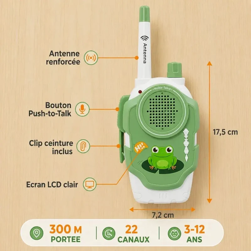 Talkie Walkie Enfant – Communication Longue Portée – Aventure