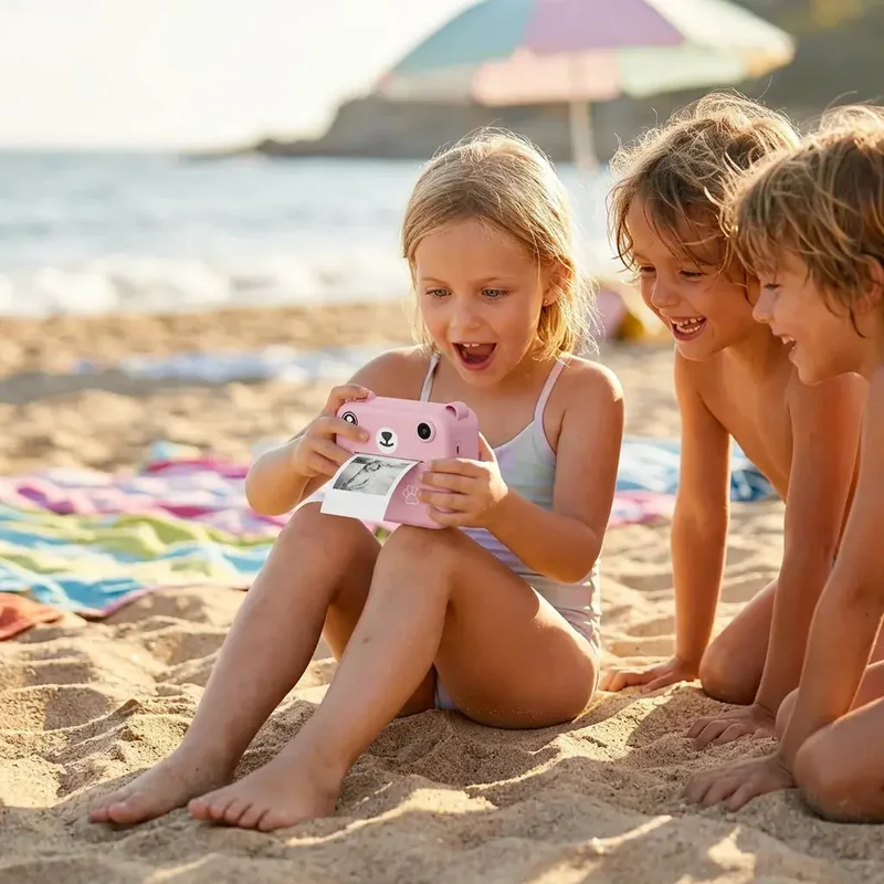 Appareil Photo Enfant Instantané – Impression Thermique – Objectif 180°