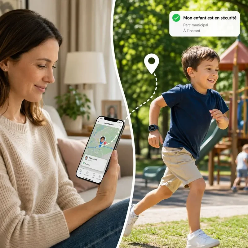 Montre Connectée Enfant GPS – Appels SIM, Caméra & Géoloc