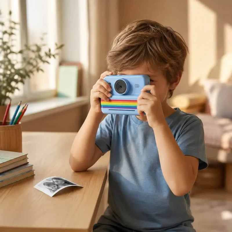 Appareil Photo Imprimante Enfant - Impression Instantanée Sans Encre