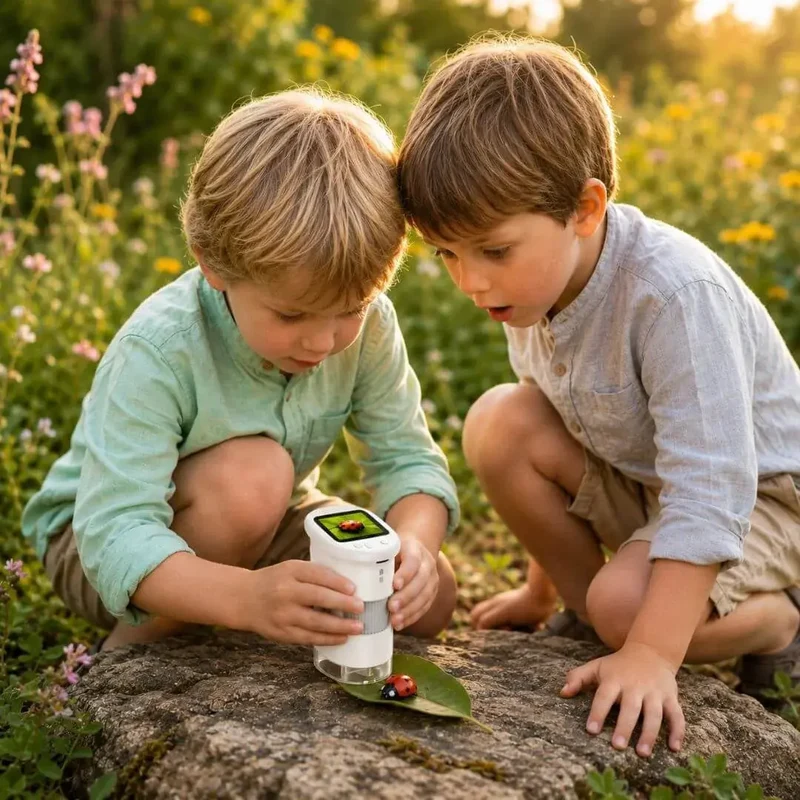 Microscope Enfant Écran 5cm Zoom 1000x – Dès 6 Ans