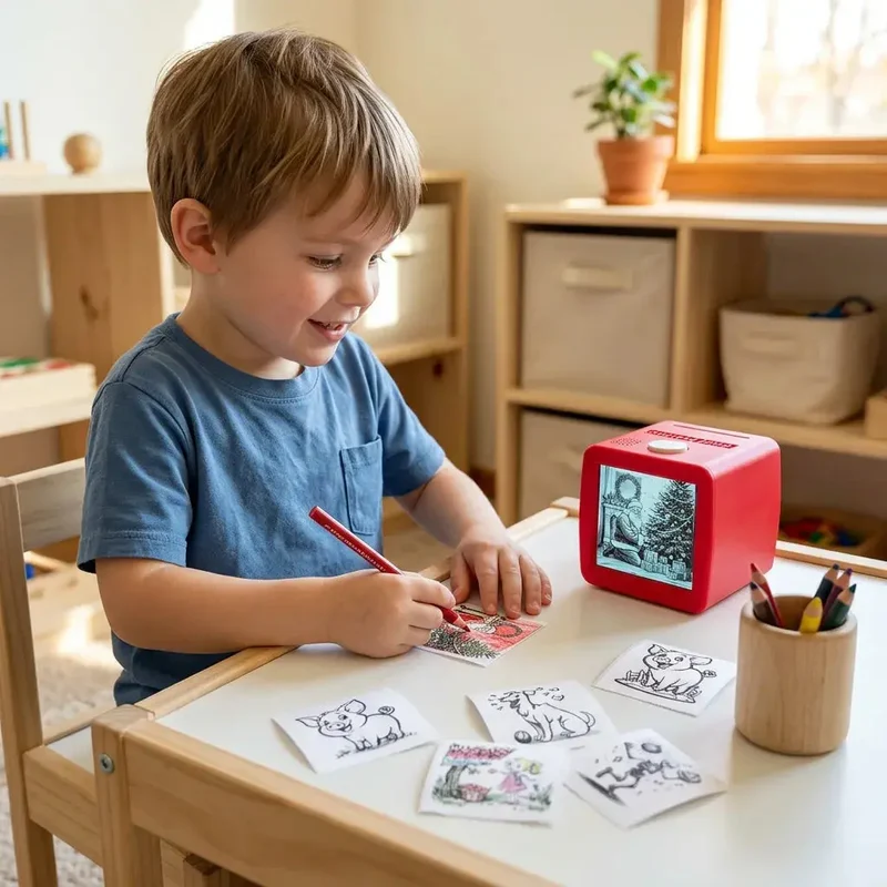 Imprimante Thermique Enfant sans Encre – Commande Vocale