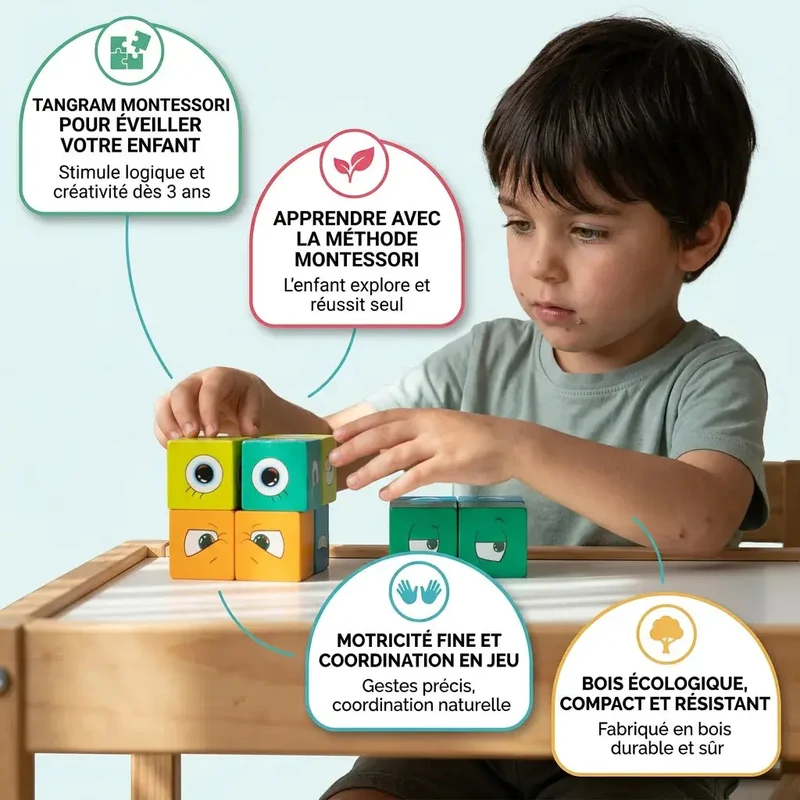 Cube Montessori Rubiksy – Jeu Éducatif – Dès 3 Ans