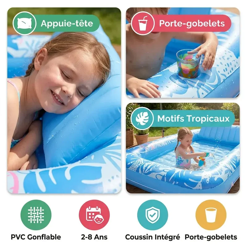Matelas Gonflable Piscine XXL Enfant – Jeux d’Eau Été