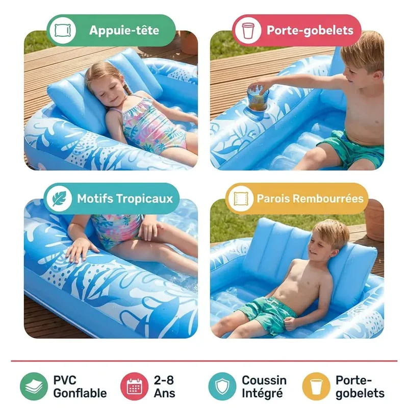 Matelas Gonflable Piscine XXL Enfant – Jeux d’Eau Été