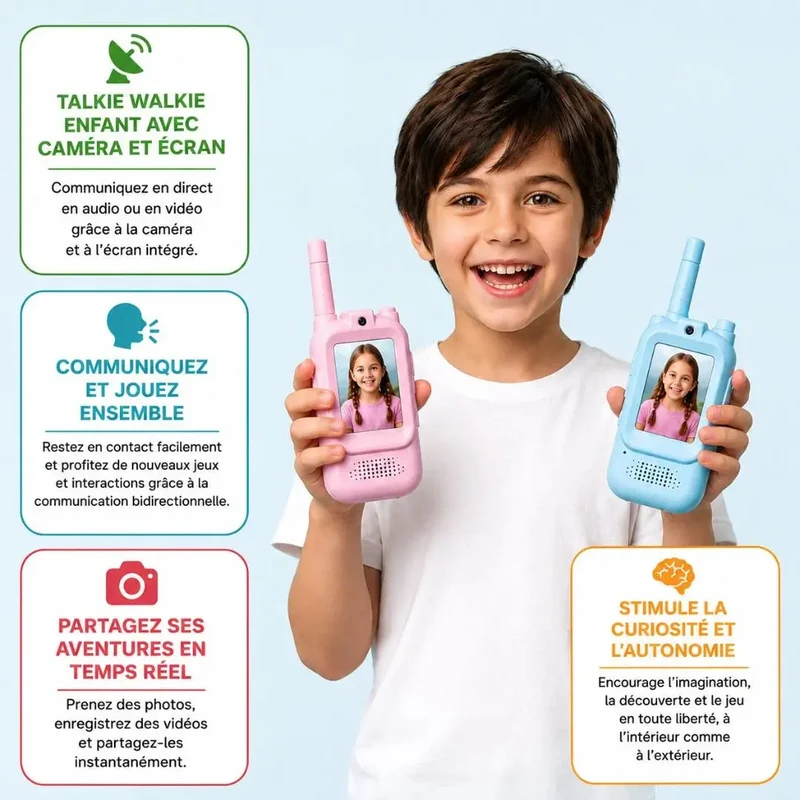 Talkie-Walkie Enfant Vidéo – Caméra & Écran