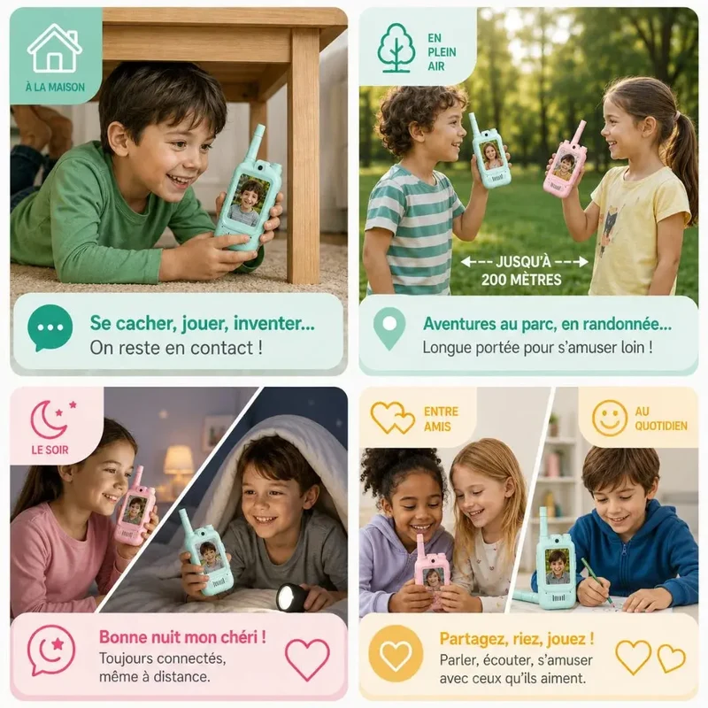 Talkie-Walkie Enfant Vidéo – Caméra & Écran