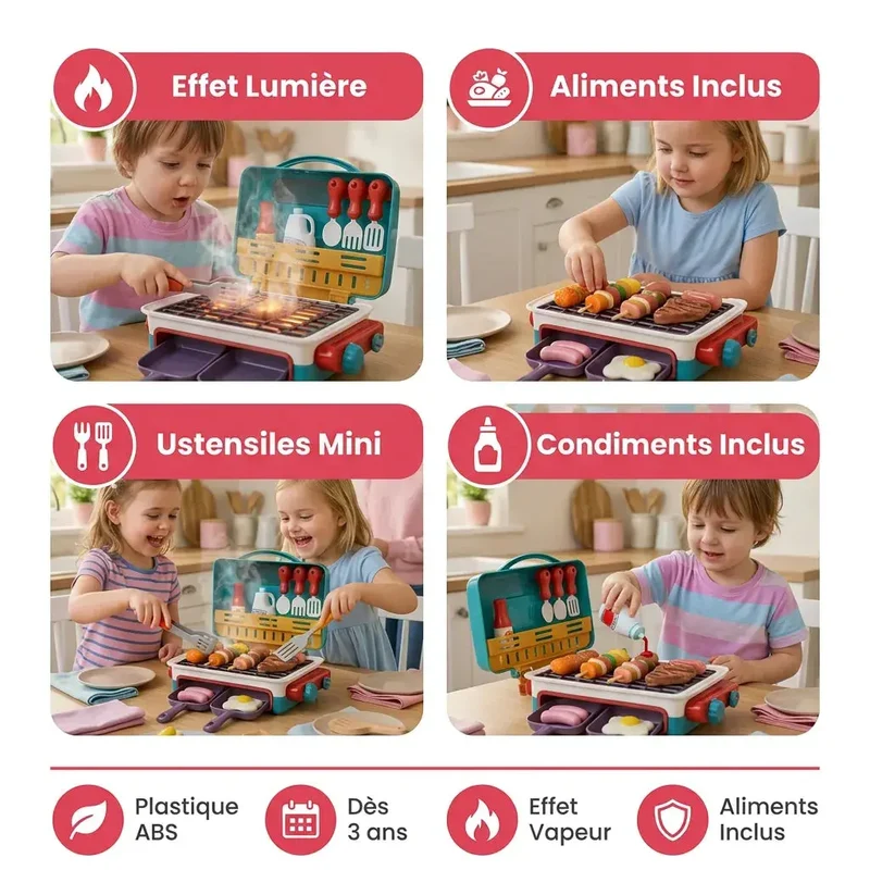 Cuisine BBQ Enfant – Effet Fumée – Aliments Magiques