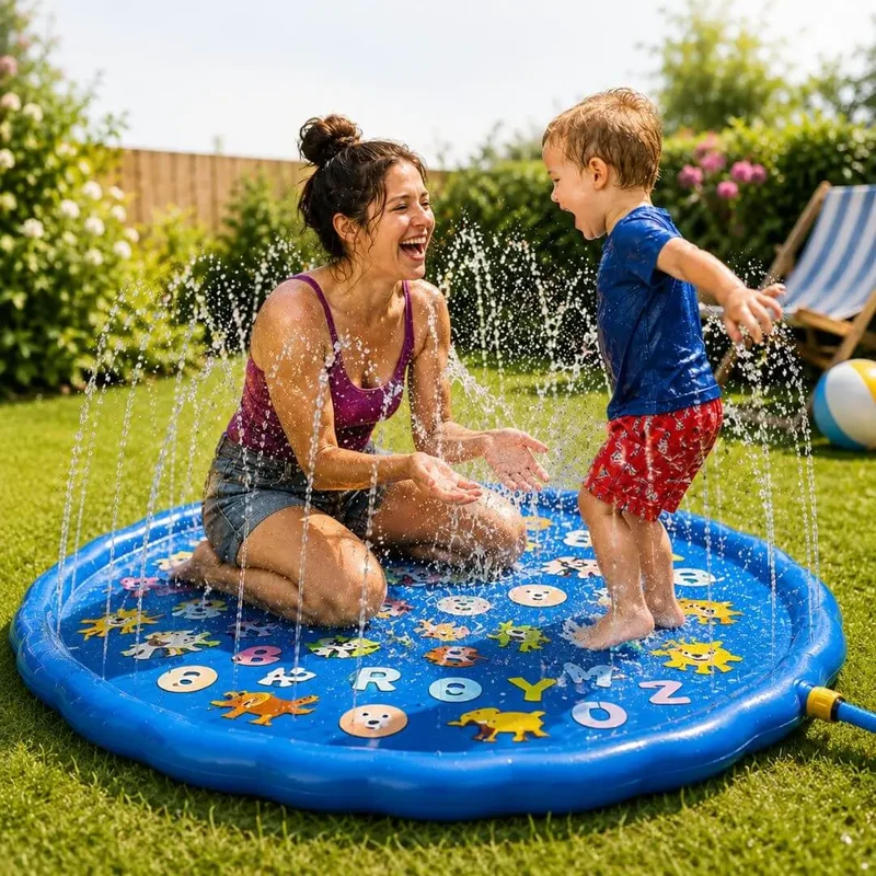Tapis d'eau avec Sprinkler – Splash Pad Enfant | Dès 3 ans