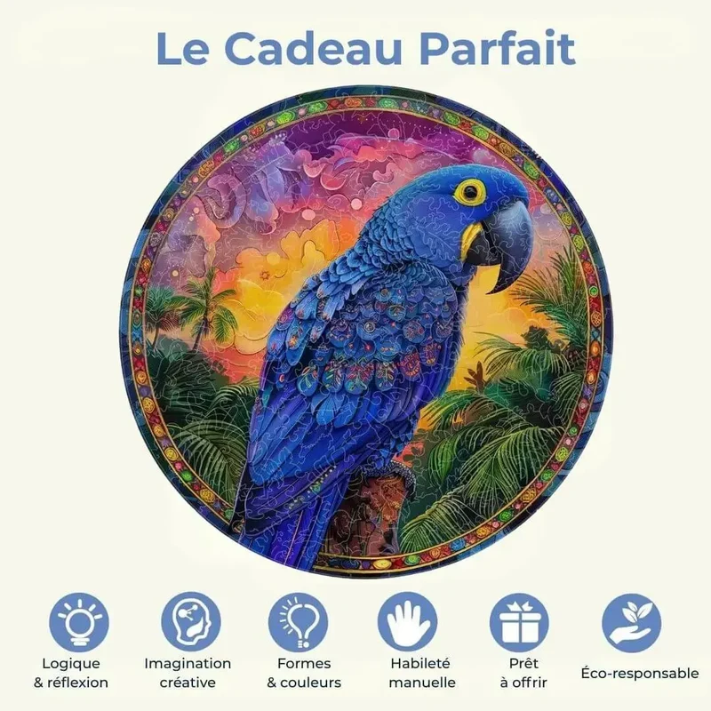 Puzzle Bois Perroquet Multicolore – Jigsaw Puzzle Adulte & Enfant