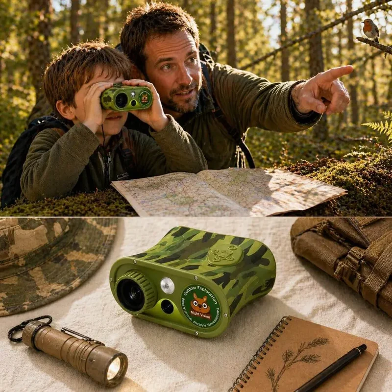 Lunettes Vision Nocturne Enfant – 48MP – 2.5K Vidéo