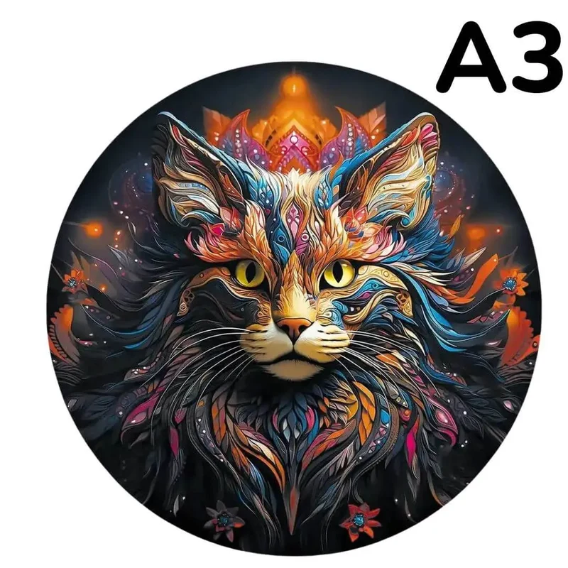 Puzzle Bois Chat Maine Coon Mystique