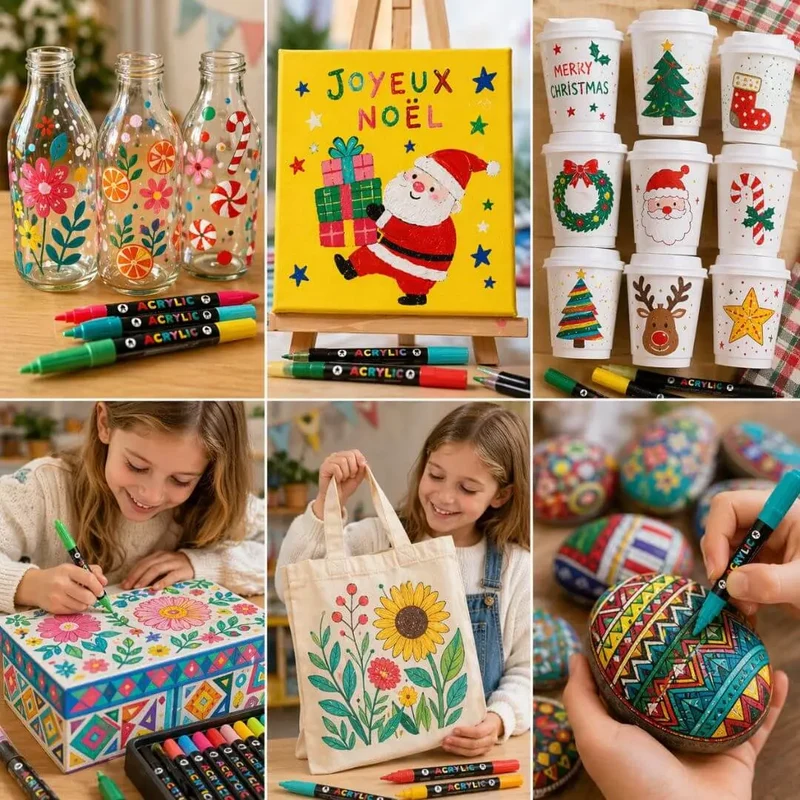 Feutres Acryliques – 48 à 168 Couleurs – Prêt à l'emploi