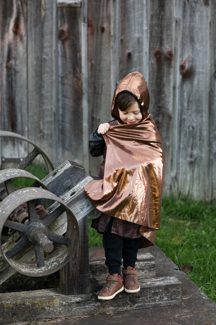 Great Pretenders - Déguisement de chevalier avec cape - Brillant cuivre - 3-4 ans