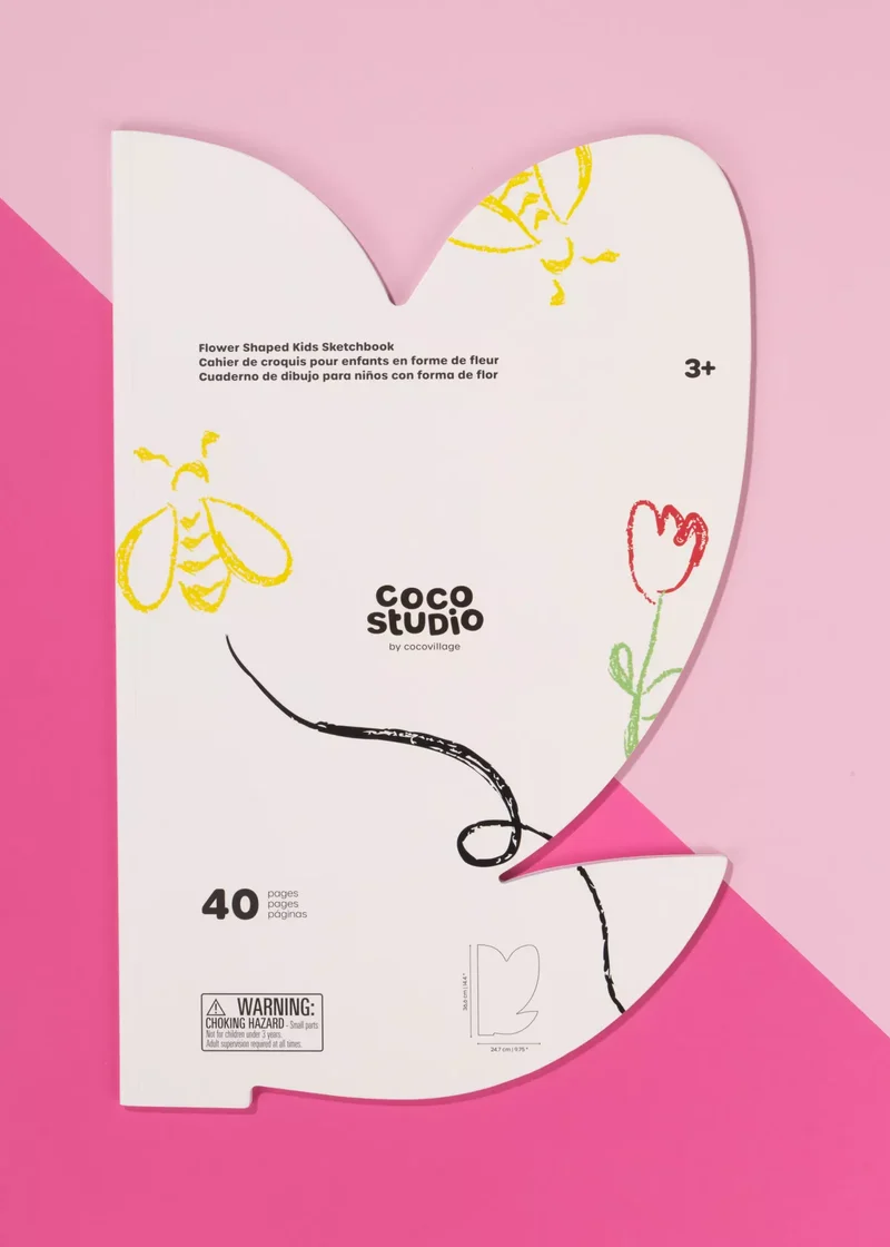 Flower Shaped Kids Sketchbook (40 pages)