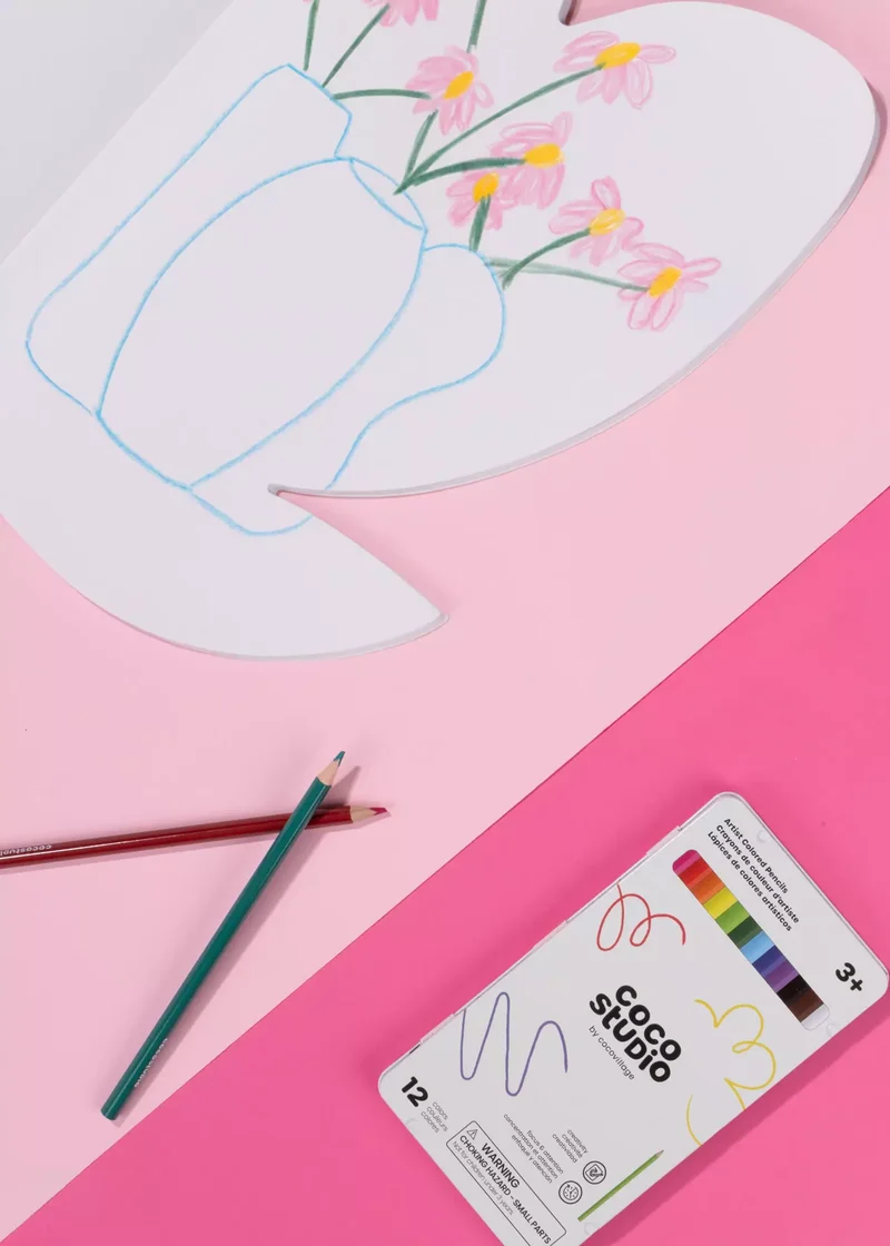 Flower Shaped Kids Sketchbook (40 pages)