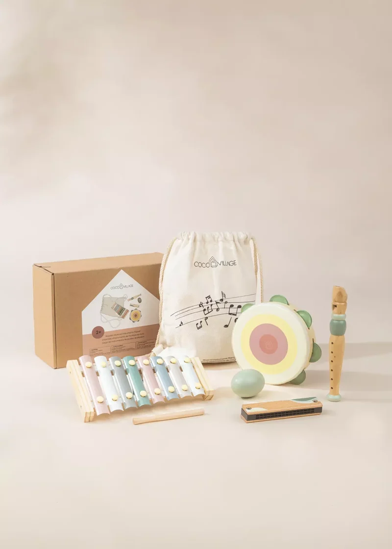 Wooden Musical Instruments Playset