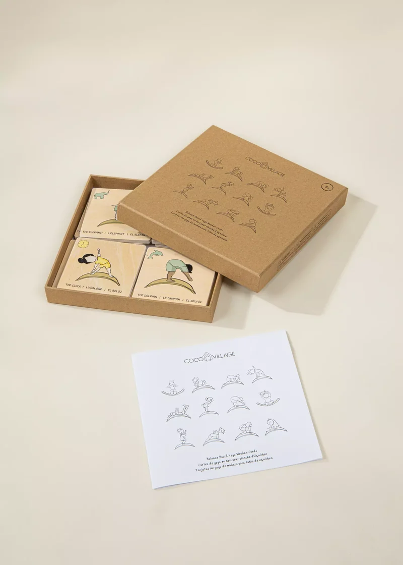 Balance Board Yoga Wooden Cards
