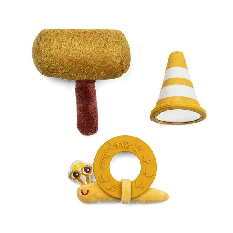 Lilliputiens - Peluche Jules le chien - Bricoleur découvertes - 6 mois+