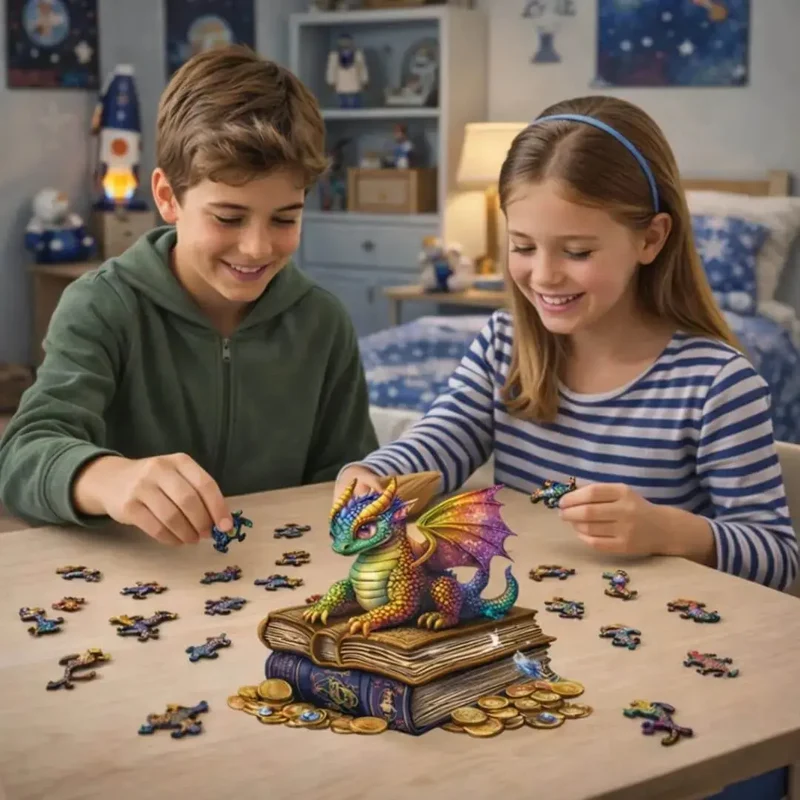 Puzzle Bois Dragon Majestueux