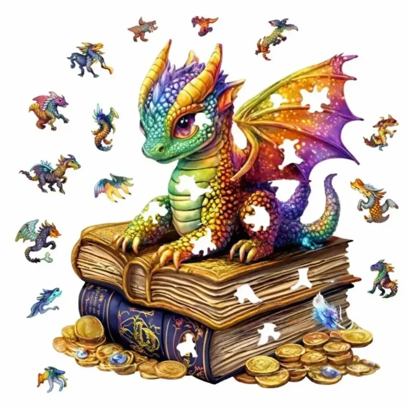 Puzzle Bois Dragon Majestueux