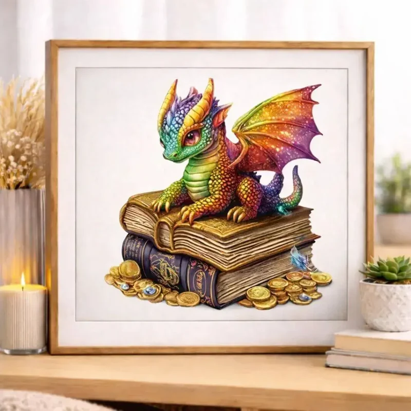 Puzzle Bois Dragon Majestueux