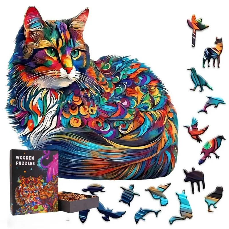 Puzzle en Bois Chat – CocoonCat