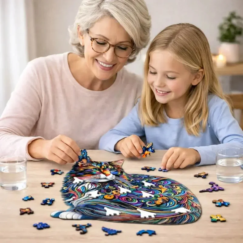 Puzzle en Bois Chat – CocoonCat