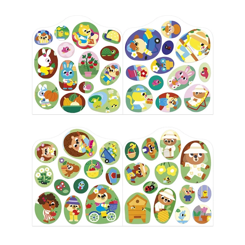 Janod - Cahier de stickers et décor le Jardin - 18 mois+