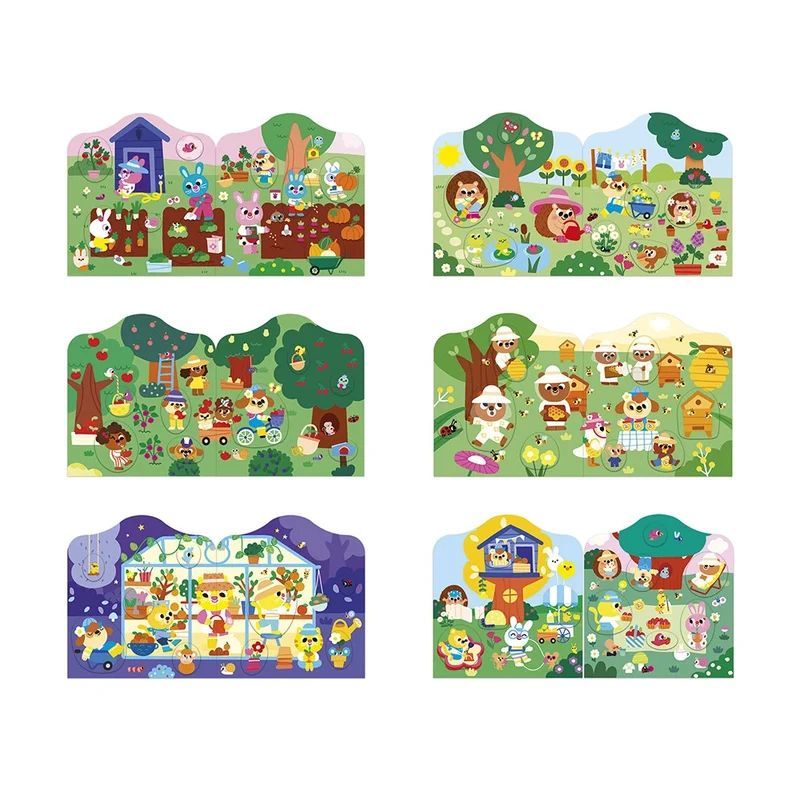 Janod - Cahier de stickers et décor le Jardin - 18 mois+