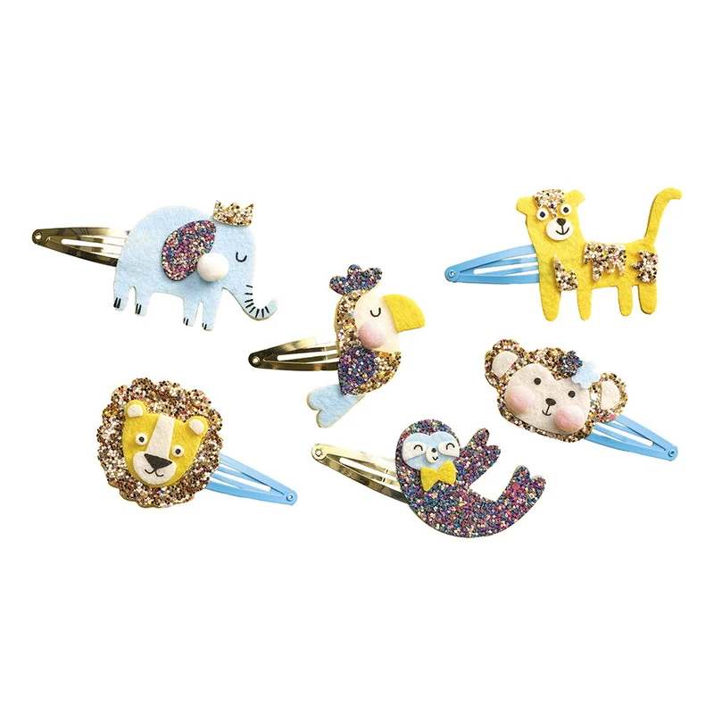 Janod - 6 Barrettes à créer - Exotic Animals - 6 ans+