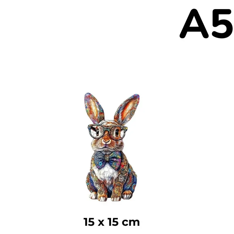Puzzle Bois Lapin Coloré