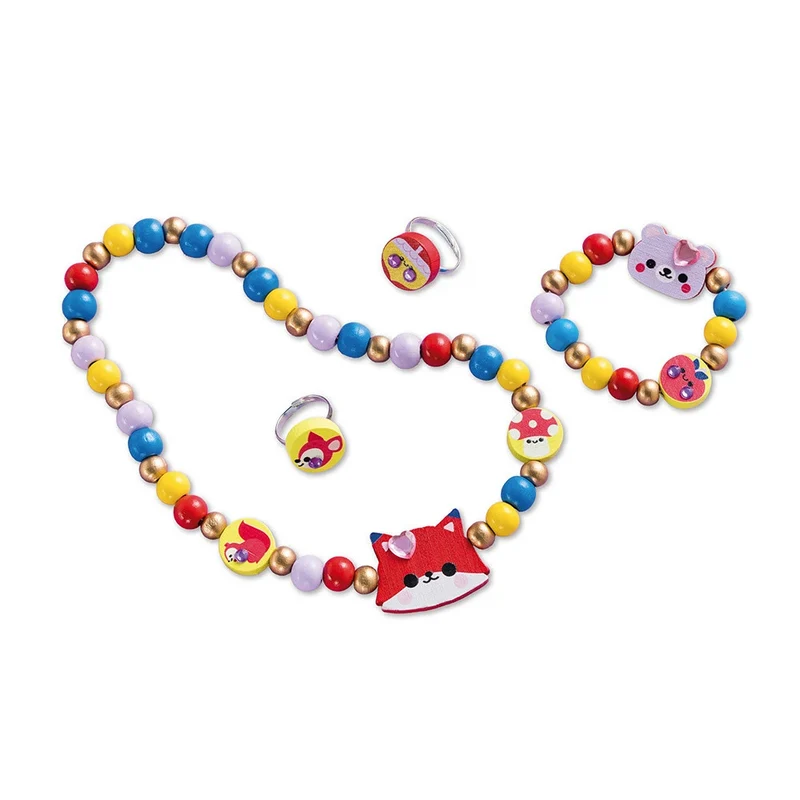 Janod - 4 Bijoux en bois à créer - Pretty Forest - 4 ans +