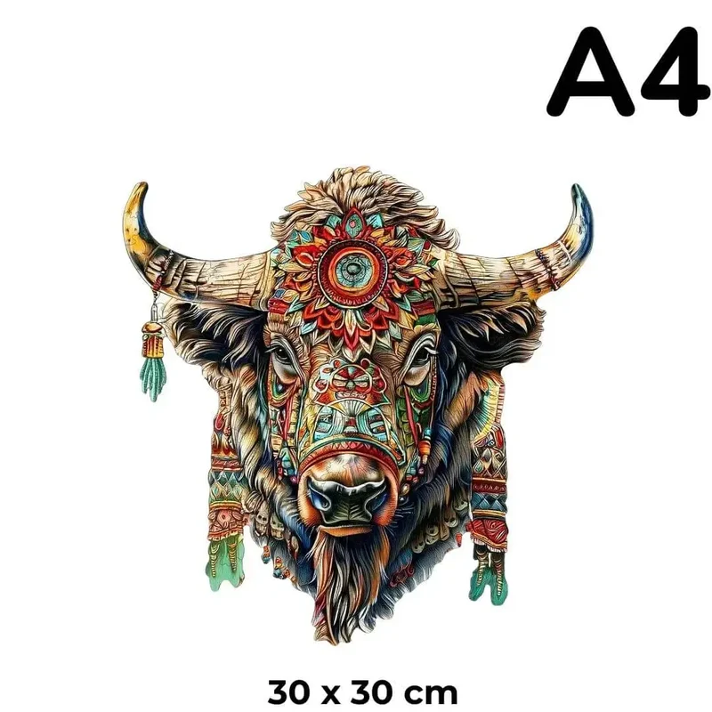Puzzle Bois Bison Majestueux