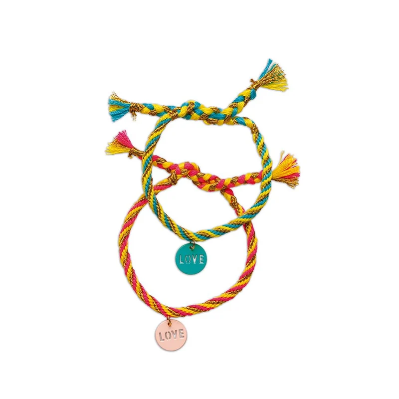 Janod - 13 Bracelets de l'amitié à crée - Kit créatif - 6 ans+