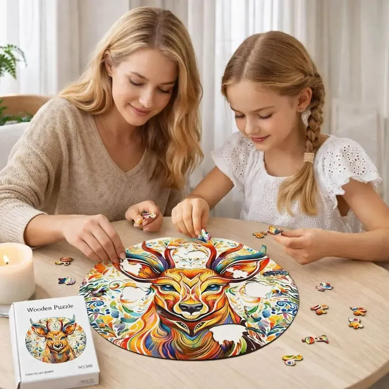Puzzle Bois Cerf Majestueux