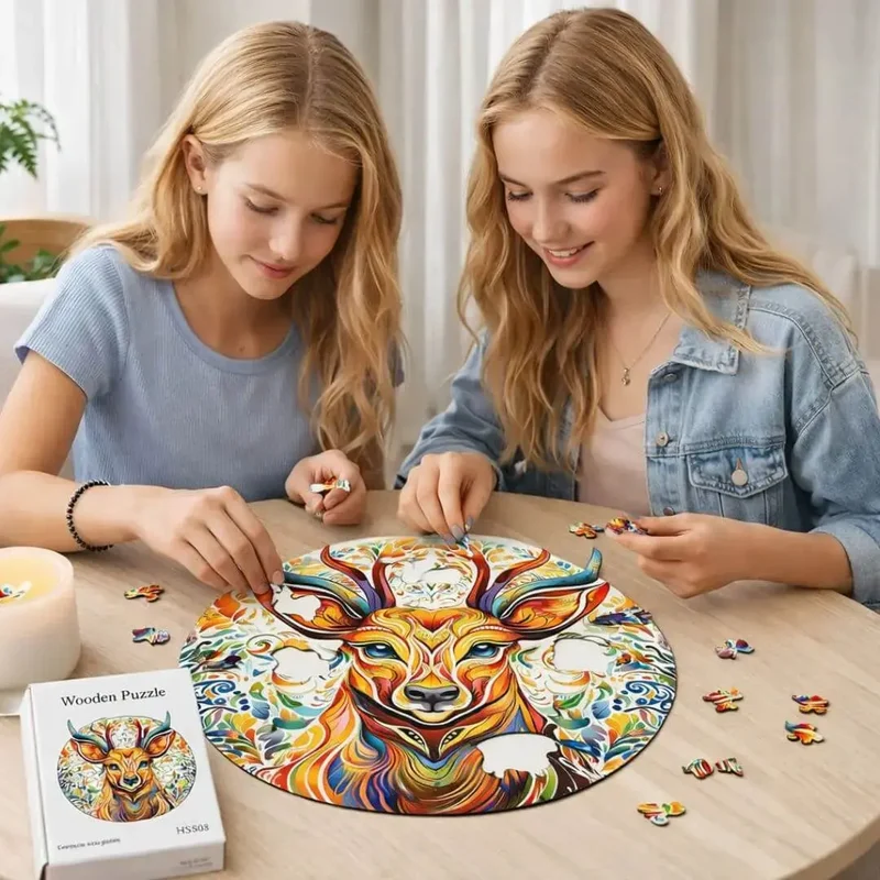 Puzzle Bois Cerf Majestueux
