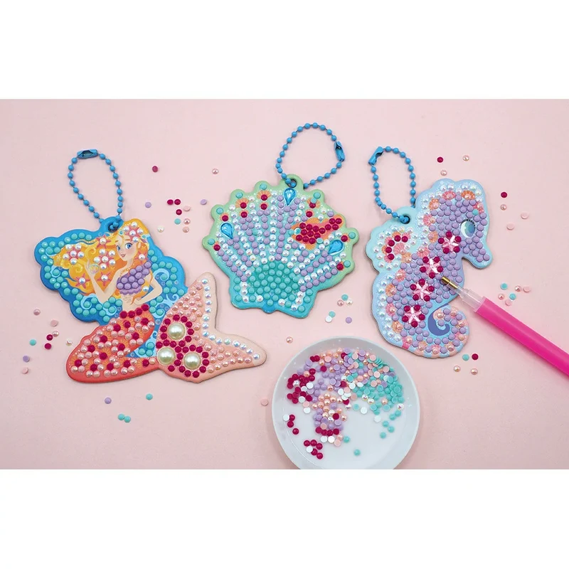 Janod - 3 Porte clefs à diamanter - Magic Ocean - 7 ans+