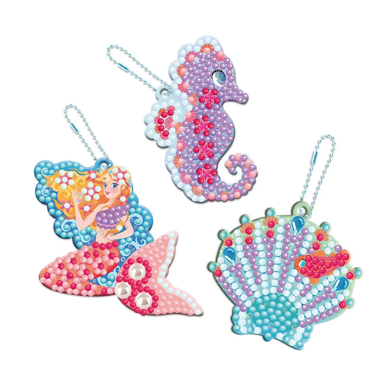 Janod - 3 Porte clefs à diamanter - Magic Ocean - 7 ans+