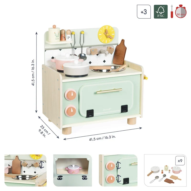 Janod - Petite cuisine en bois - Mamie Soleil 🧒2 ans+