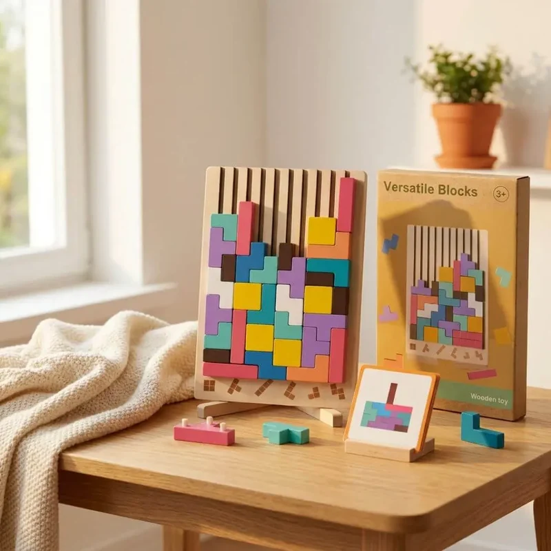 Puzzle 3D Bois – Jeu Éducatif Montessori Enfant dès 3 ans