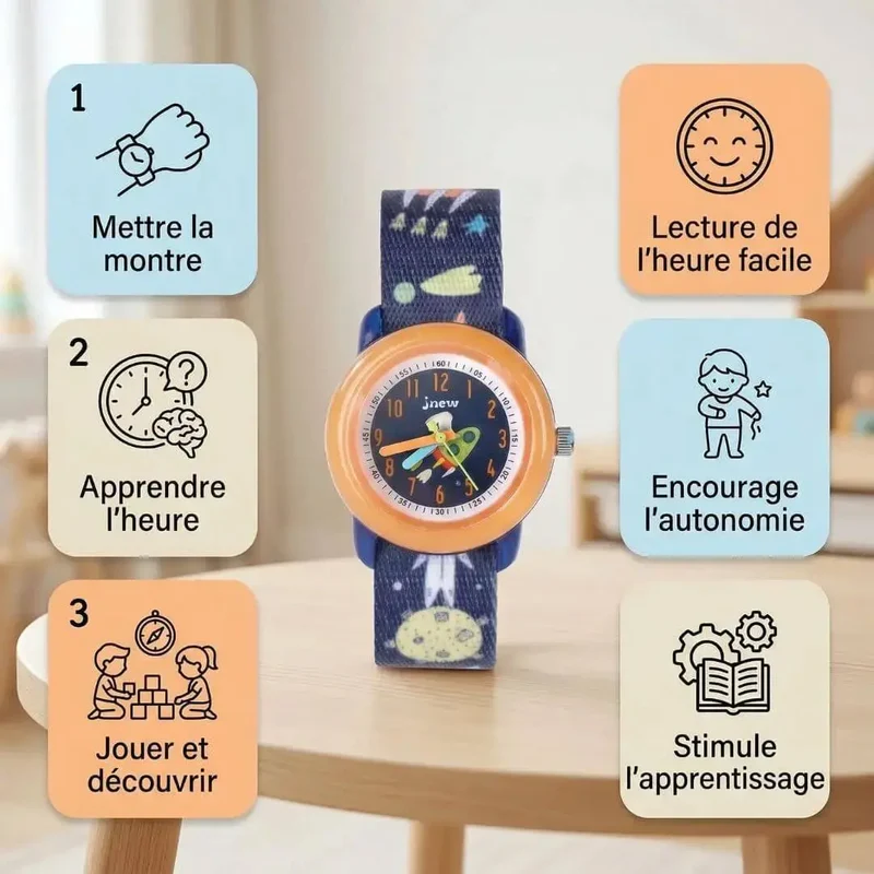 Montre Enfant pour Apprendre l’Heure – Montre Éducative