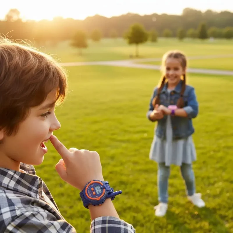 Montre Talkie Walkie Enfant Rechargeable – Communication Sans Abonnement