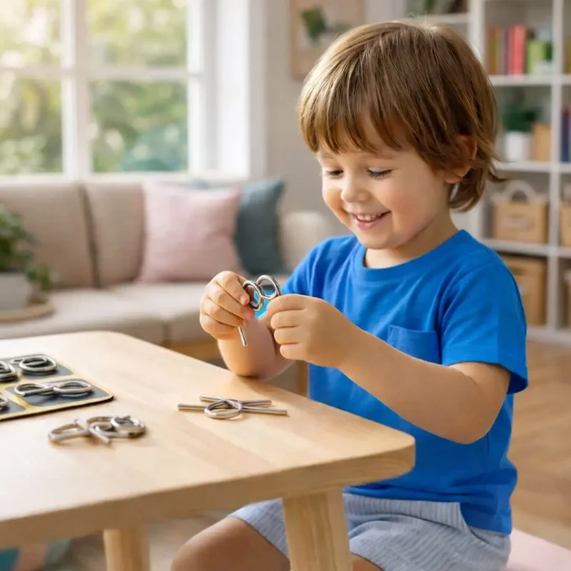 Puzzle Montessori Enfant – Casse-Têtes Métal Éducatifs
